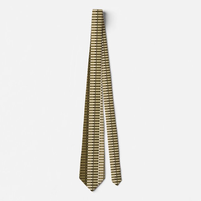 Cravate Jaune Marron Or Moderne Abstrait Style Motif (Devant)