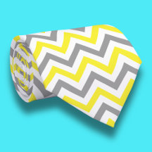 Jaune, motif chevron zigzag grand gris foncé blanc