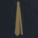 Cravate Jaune pâle, noir et Brown rayures<br><div class="desc">art numérique Abstrait de rayures jaune pâle,  noir et marron</div>