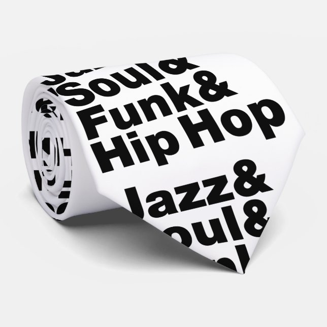 Cravate Jazz et âme et trouille et hip hop (Roulé)