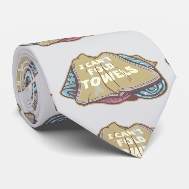 Cravate Je ne peux pas plier serviettes drôle de linge jou (Roulé)
