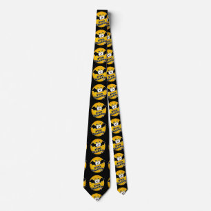 Cravate Je suis Batty Orange et Jaune Tourbillon