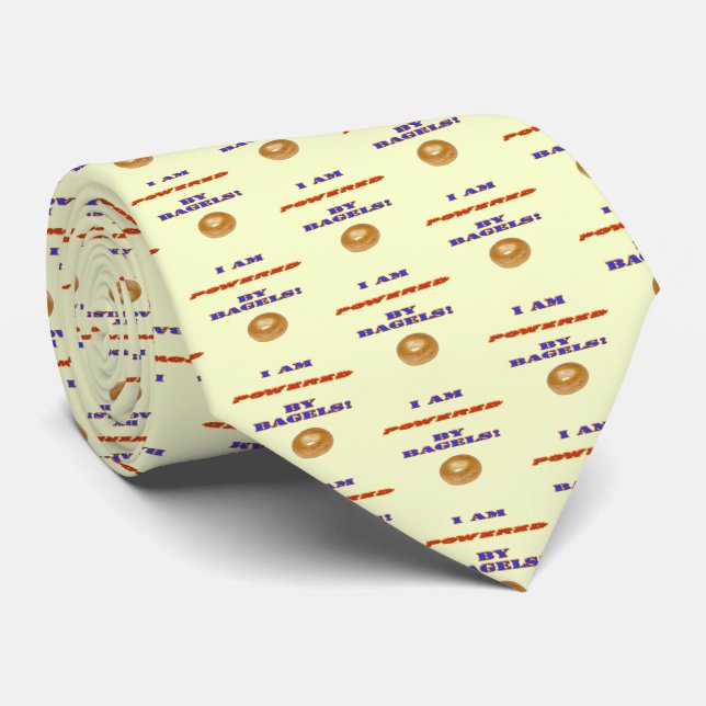 Cravate Je suis propulsé par des Bagels (Roulé)
