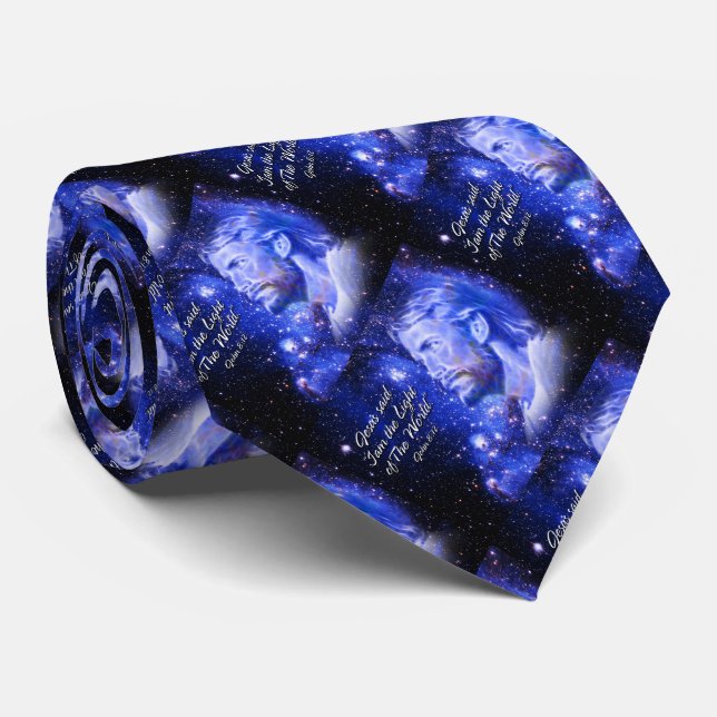 Cravate Jésus a dit : "Je suis la lumière du monde"...Crav (Roulé)