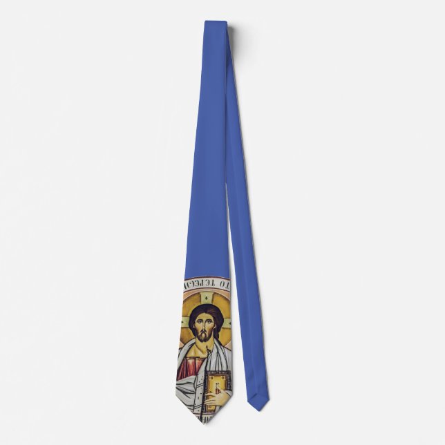 Cravate Jésus-Christ Pantocrator Art iconographique byzant (Devant)