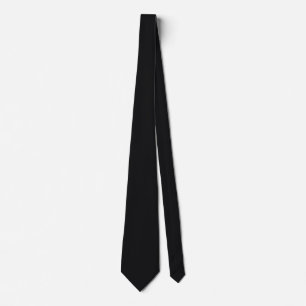 Cravate Jet noir couleur solide