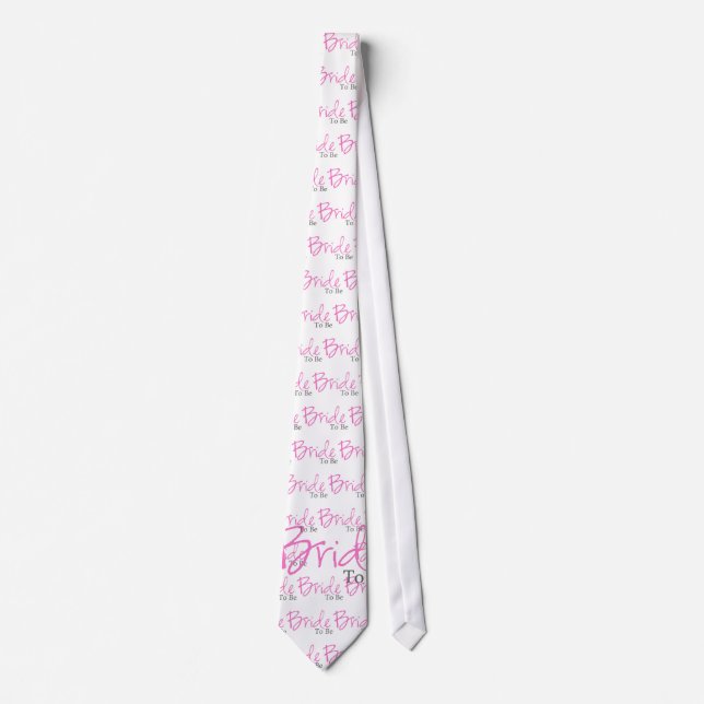 Cravate Jeune mariée à être (manuscrit rose) (Devant)