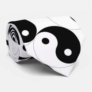 Cravate JIN JANG noir blanc