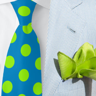 Cravate Jockey soies Dots Vert et Bleu Derby