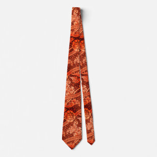 Cravate John Henry Dearle Florence Motif en Sangria