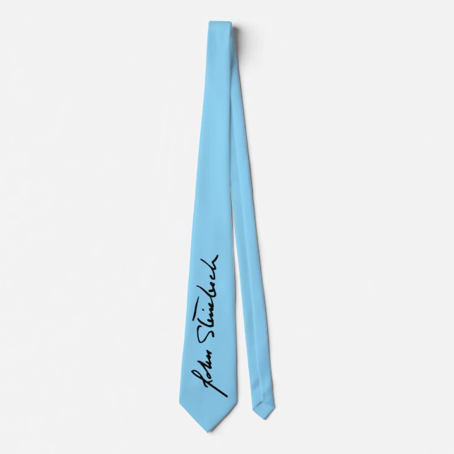 Cravate John Steinbeck Signature Necktie - Blue (Devant)