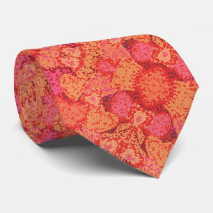 Cravate Joli coeur de mosaïque colorée design arrière - pl