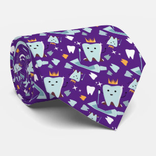 Cravate Joli Dentiste Dental Hygiéniste Motif dentaire Vi