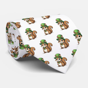 Cravate Joli écureuil de la Saint Patrick avec Casquette v
