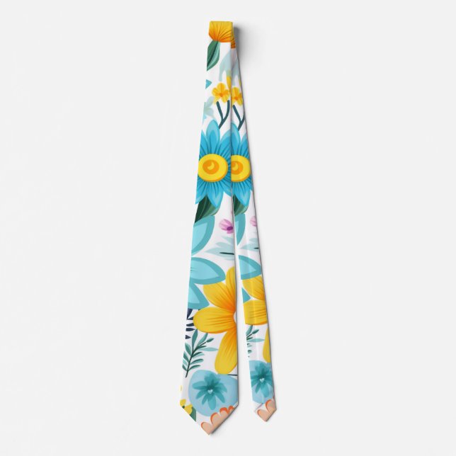 Cravate Joli modèle floral noir féminin (Devant)