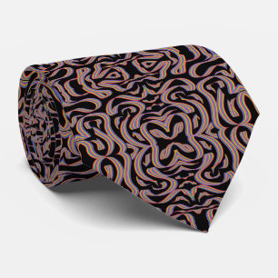 Cravate Joli motif artistique de torsades de ruban de coul