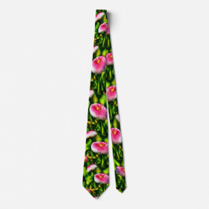 Cravate Joli motif dahlia