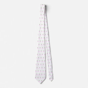 Cravate Joli motif de ananas rose tropical 