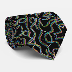 Cravate Joli motif de ruban en couleur arc-en-ciel