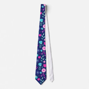 Cravate Joli motif floral de fond