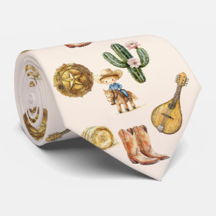 Cravate Joli nœud papillon cowboy