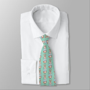 Cravate Joli nœud papillon motif lapin Funny Pâques & An