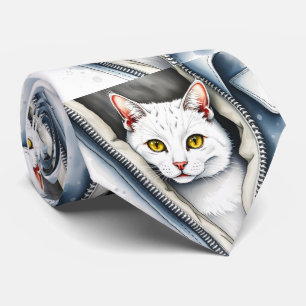 Cravate Jolie collection de chats d'aquarelle moderne