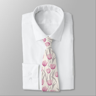 Cravate Jolie fleur de tulipe pour garçons d'honneur