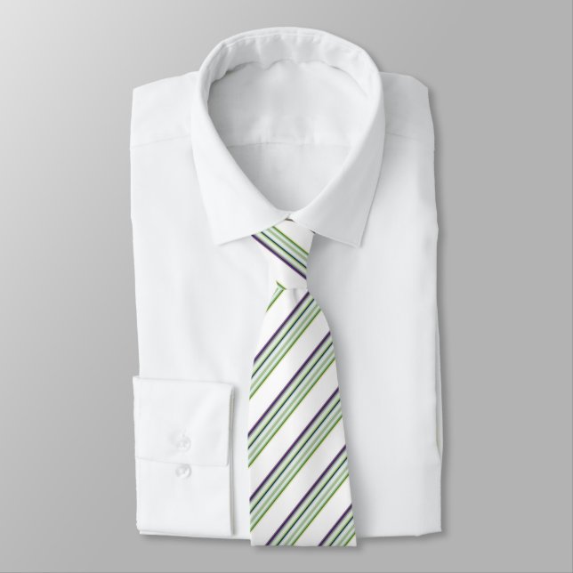 Cravate Jolies rayures blanches modernes (Attaché)
