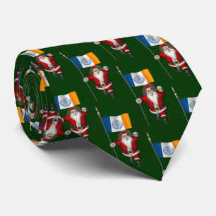Cravate Jolly Père Noël Avec Drapeau De New York