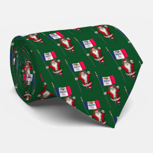 Cravate Jolly Santa Claus aime Iowa