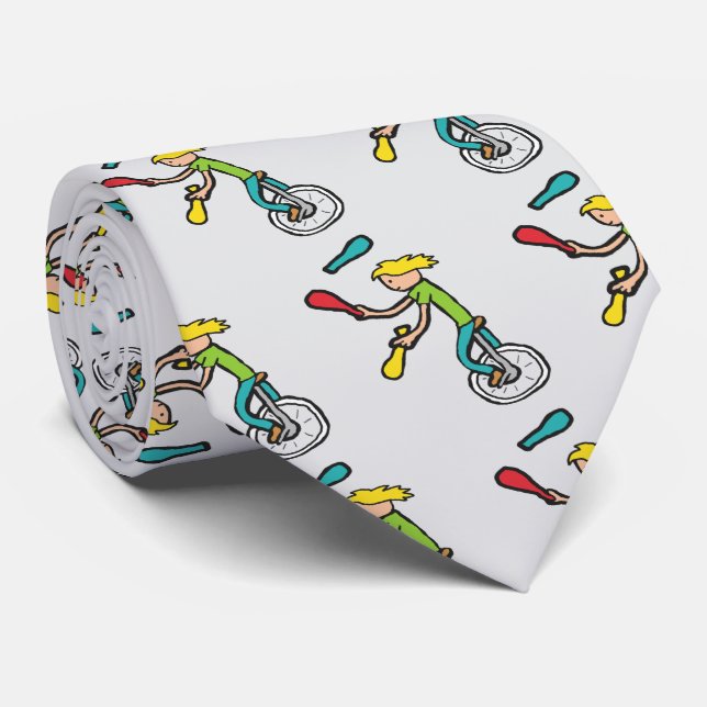 Cravate Jongleur monocycliste (Roulé)