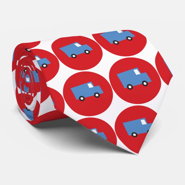 Cravate Jouets Jouets amusants Retro Transport Blue Truck  (Roulé)