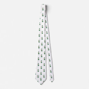 Cravate Joueur de trombone lapin mignon motif groupe vert