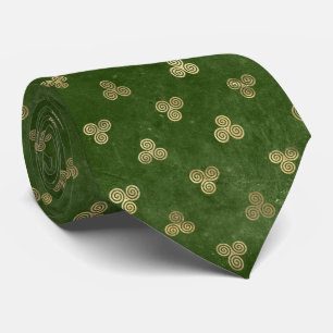 Cravate Jour de la Saint Patrick Celtic Triskele Motif Ver