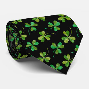 Cravate Jour de la Saint Patrick Mignonne Motif Shamrock V