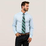 Cravate Jour de Pather<br><div class="desc">Printed with image of black and teal blue harlequin patterns all over, this makes an elegant, stylish venin !</div>