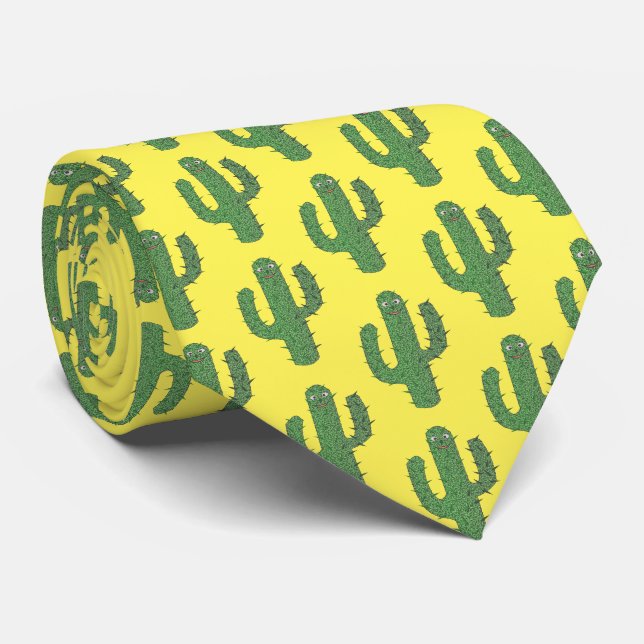 Cravate Jour des morts heureux Cactus Patterned (Roulé)