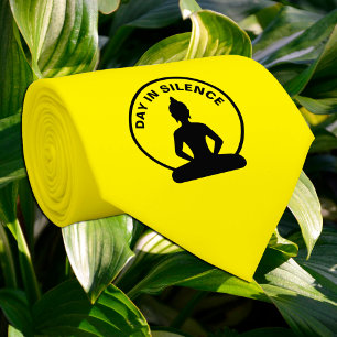 Cravate Jour en SILENCE - Mindfulness & Office (Bouddha)