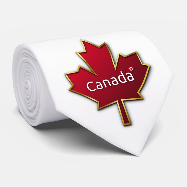 Cravate Jour fait sur commande du Canada (Roulé)