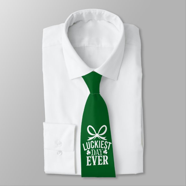 Cravate Jour le plus chanceux St Patricks Day Irlandais Ch (Attaché)