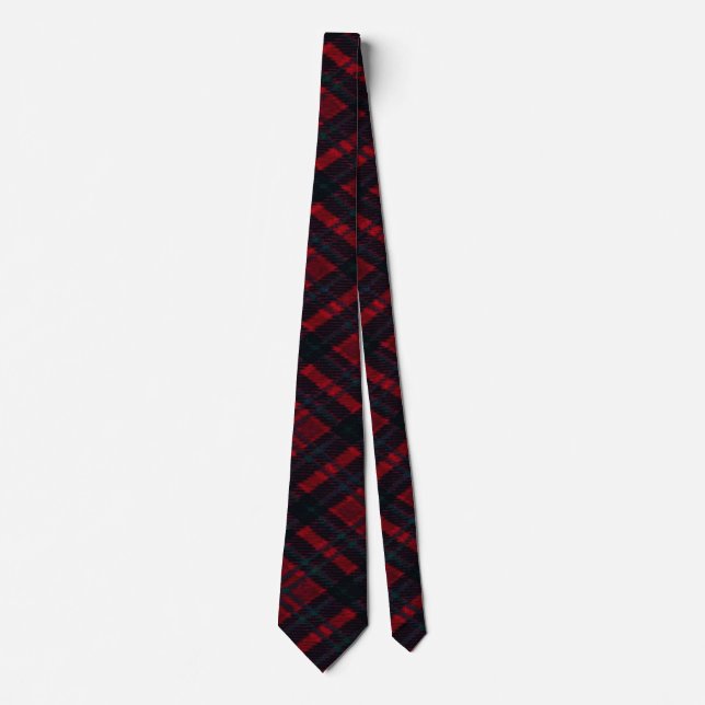 Cravate Joyeuses Vacances Rouge Plaid (Devant)