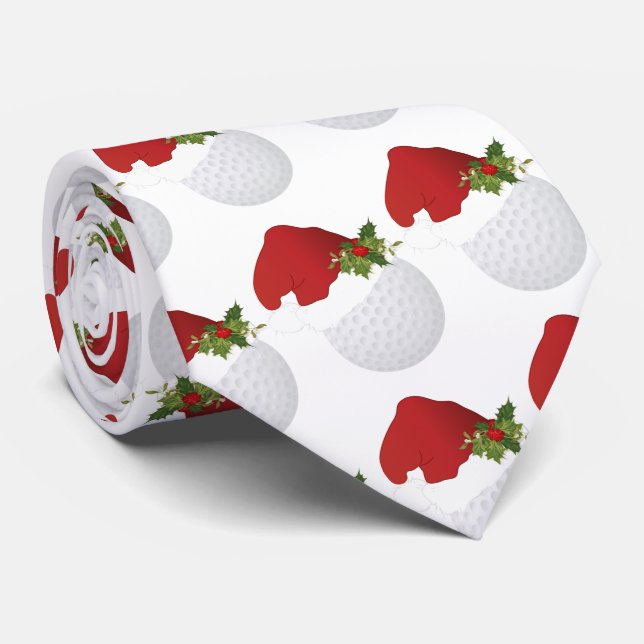 Cravate Joyeux Noël Golf Design (Roulé)