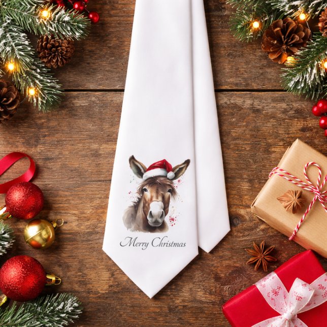 Cravate Joyeux petit âne de Noël, coutume (Créateur téléchargé)