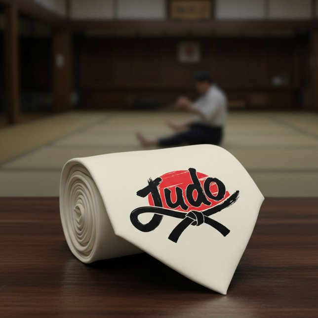 Cravate Judo - Ceinture noire - Soleil levant (Créateur téléchargé)