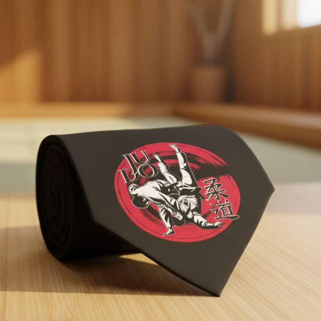 Cravate Judo Kanji et Lancer du Soleil Levant  (Créateur téléchargé)