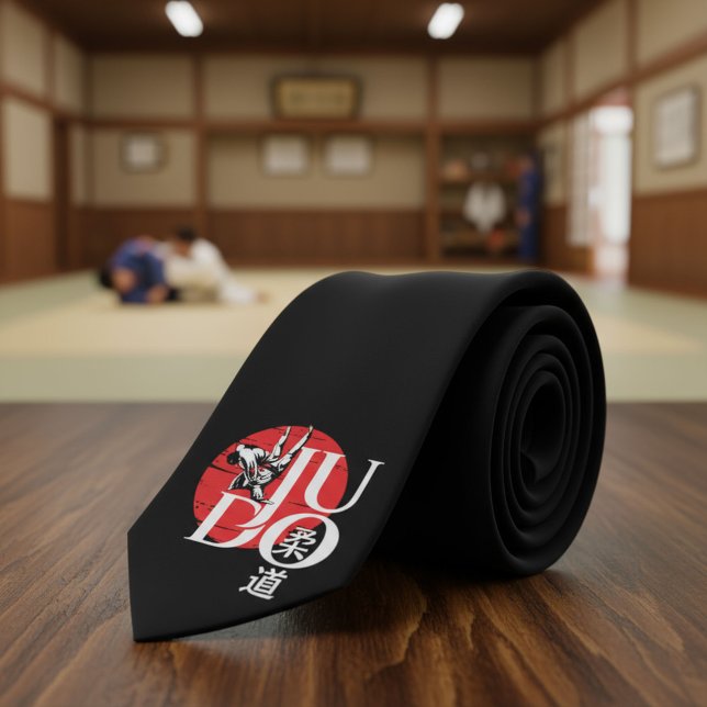 Cravate Judo -Kanji, Soleil Levant (Créateur téléchargé)