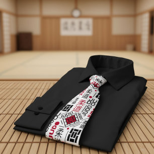 Cravate Judo - motif géométrique moderne et épuré
