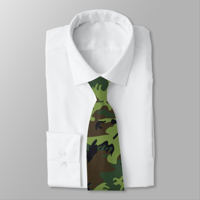 Cravate Jungle Camo vert (Attaché)