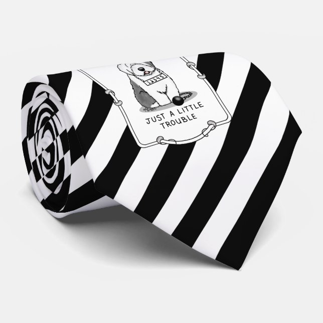 Cravate Juste un petit problème Vieux anglais Sheepdog Gre (Roulé)